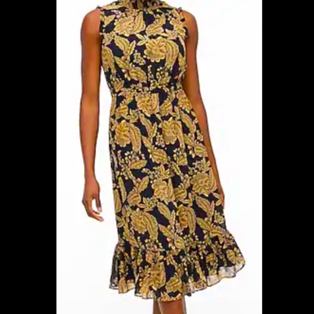 Beautiful gold and navy J Crew dress—worn once.